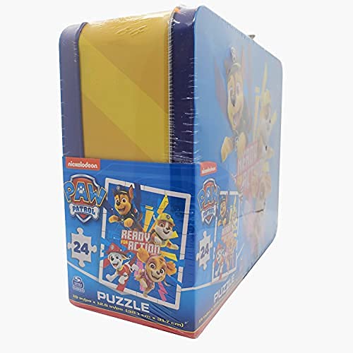 Paw Patrol 24-pc Puzzle Tin Lunch Box (7.75 x 6.25 x 3.25)
