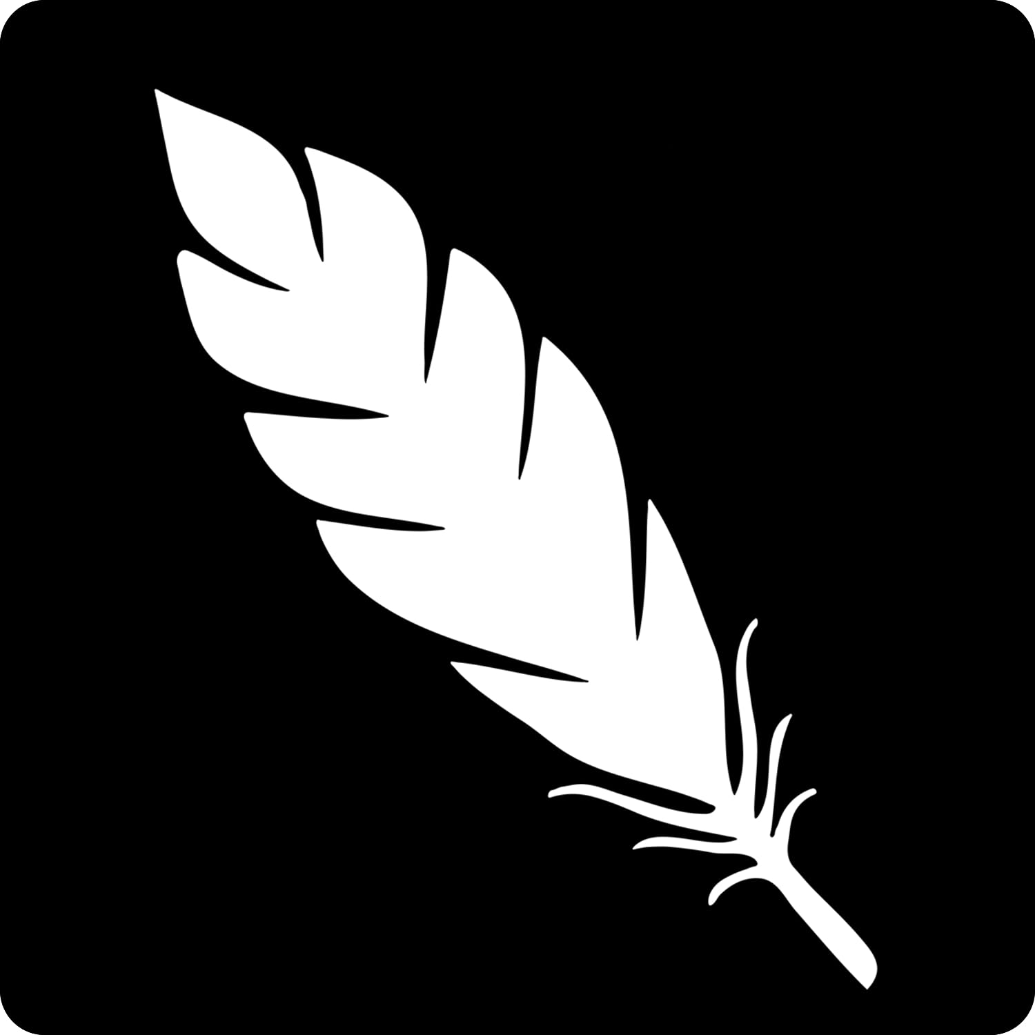 Kachi Pencil Feather Design Stencils For Art And Craft Painting Big Size 12X12 Inch Reusable Stencil For Painting, Fabric, Glass