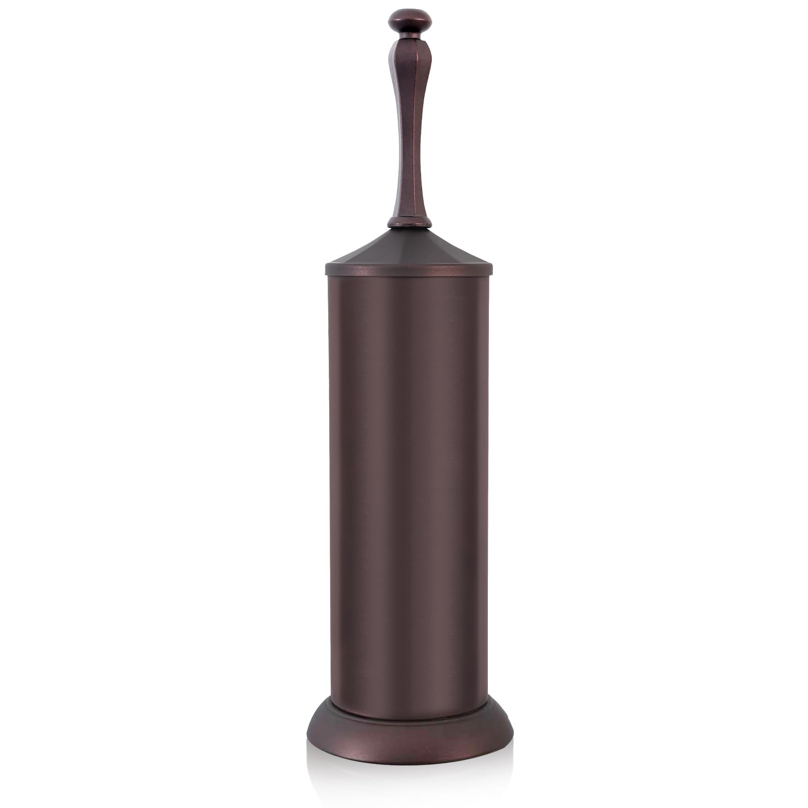 Bronze Toilet Brush and Holder,Extra Long Handled Toilet Brush for Bathroom,Stainless Steel Heavy Duty Toilet Bowl Brush,Deep Cl