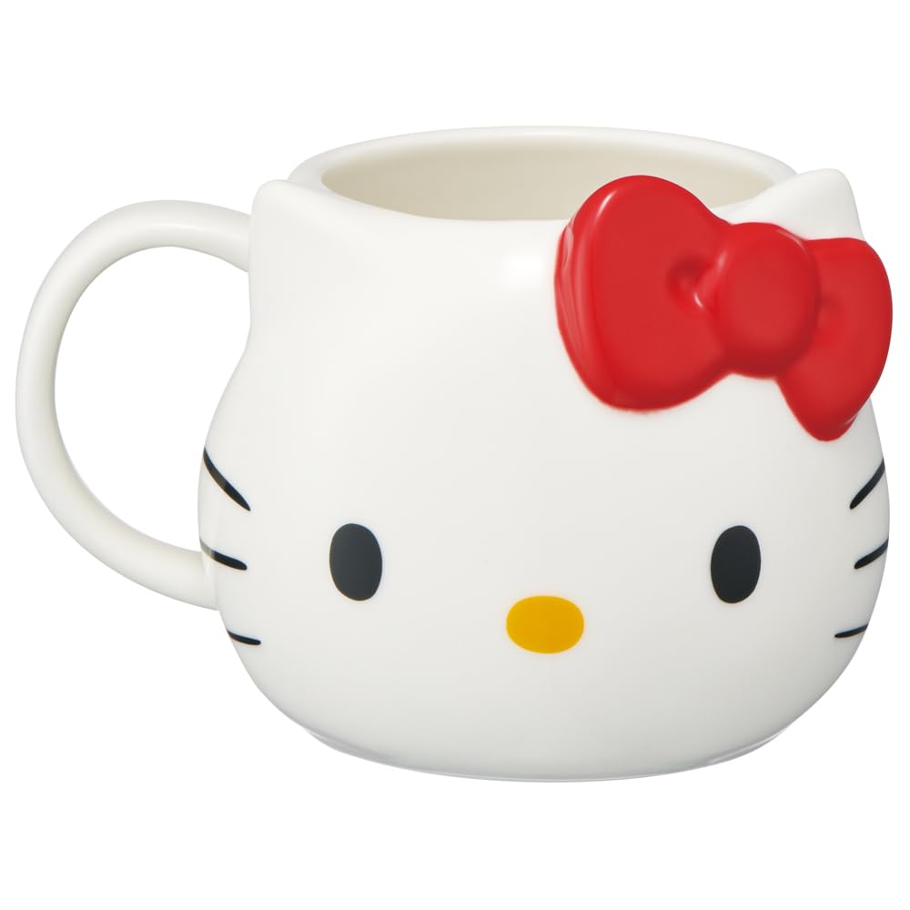 Skater CHMGD4-A Hello Kitty Sanrio Ceramic Mug, 13.8 fl oz (390 ml), Die Cut