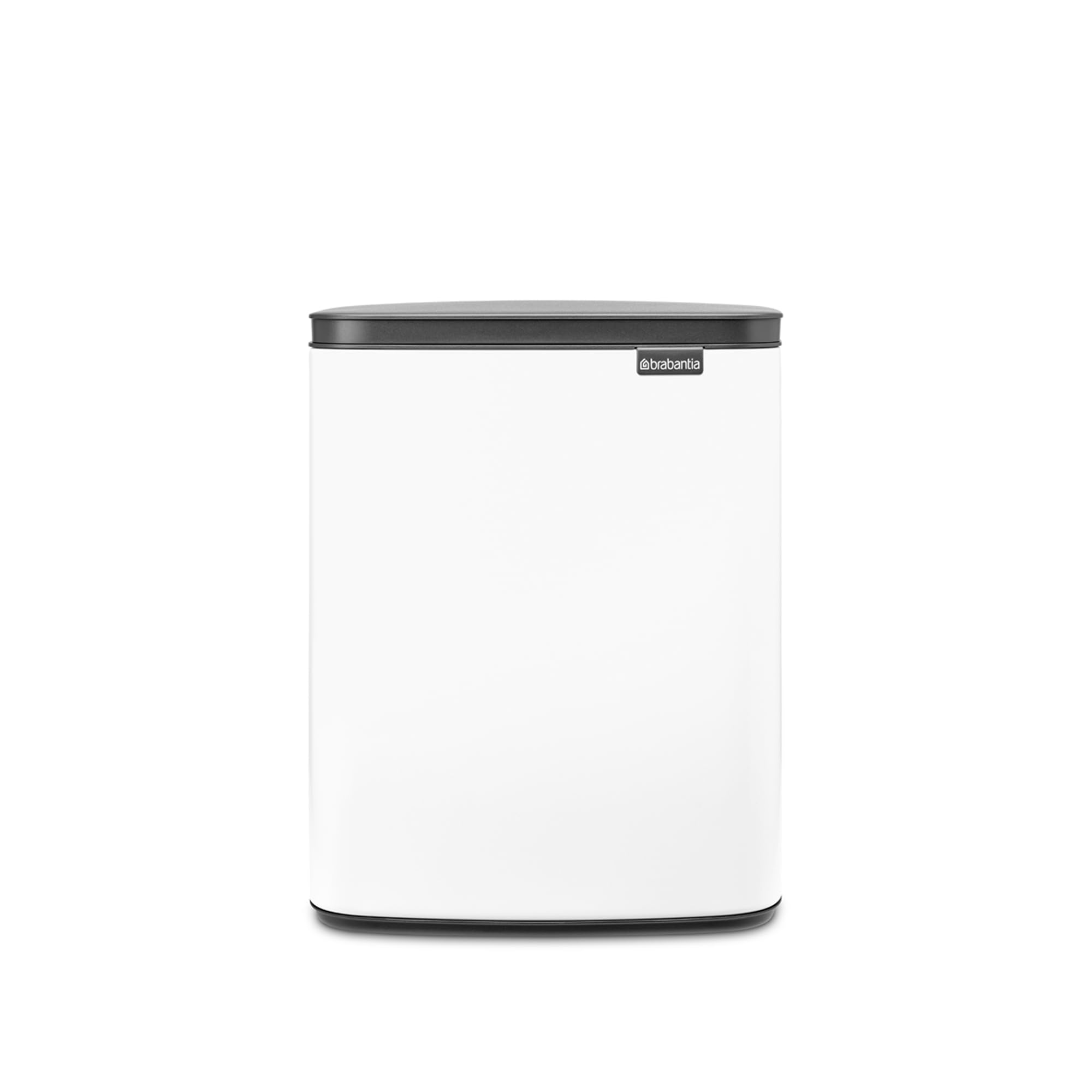 Brabantia Small Bo Trash Can 3.2 Gal - Easy Open, Soft Closing Lid, Hygienic, Space Efficient - For Bathroom, Home Office, Bedro