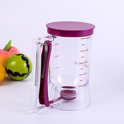 Mcffaga Pancake Cupcake Batter Dispenser For Waffles, Muffin Mix, Crepes, Cake Purple