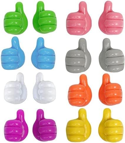 Vichip Thumb Wall Hook, Silicone Creative Thumbs Up Shape Wall Hook, Multifunctional Thumb Hook Holder Cable Clip Organizer Key 