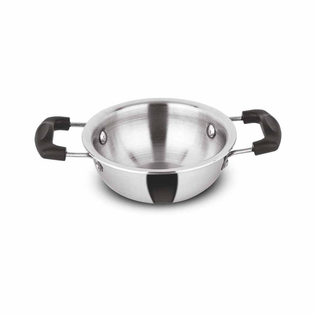 Orange Triply Cute Series Mini Kadaitadka Pan 0.400 Ml,(0.4L) | Heavy Bottom| Induction Friendly|2.5Mm Thickness|Cool Touch Bake