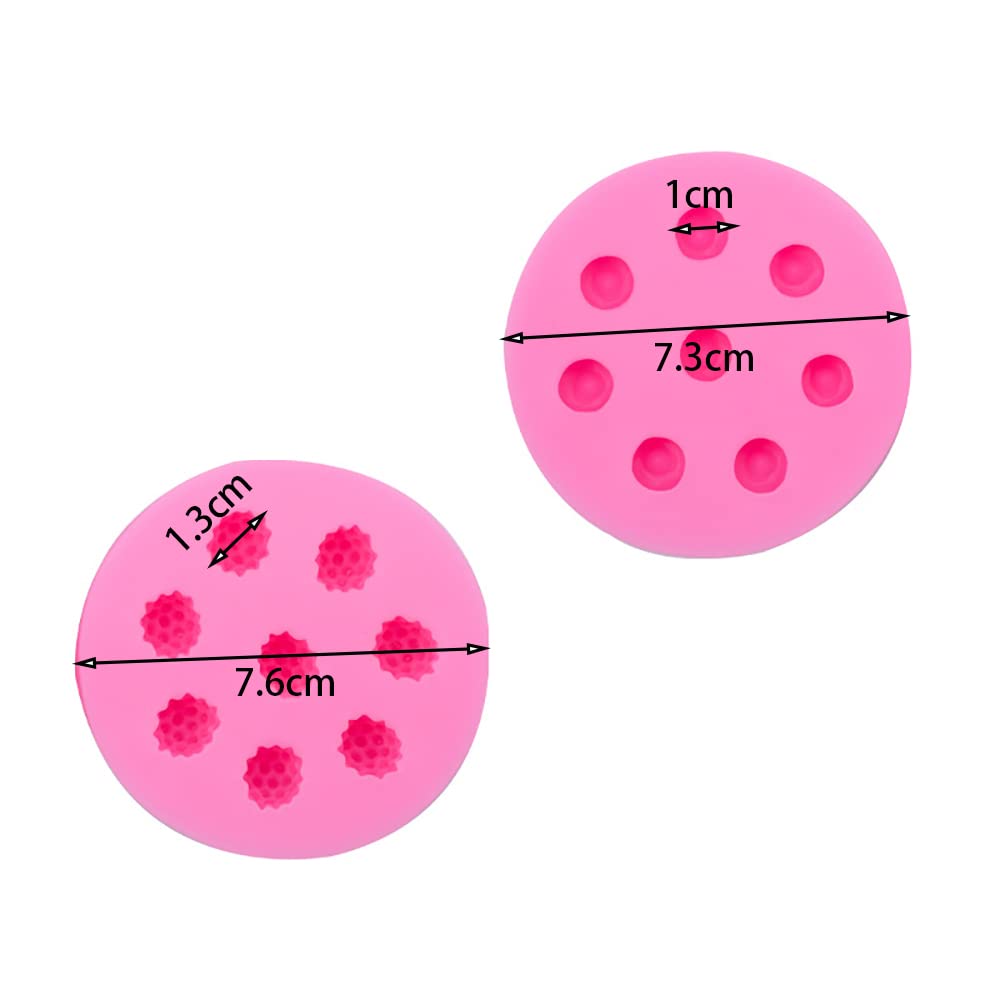 4Pcs Raspberry And Blueberry Fondant Molds Silicone Mulberry Molds For Diy Fondant Candy Making Chocolate Mold Desserts Ice Cube