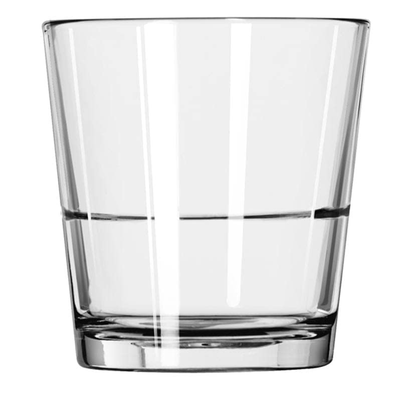 Libbey 15766 Restaurant Basics Stacking Rocks Glasses, 9-Ounce, Set Of 12