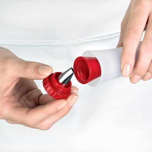 Cuisipro Deluxe Decorating Pen, 1.4 oz, Red, Model 747181 - Perfect for Cake and Cookie Decorating