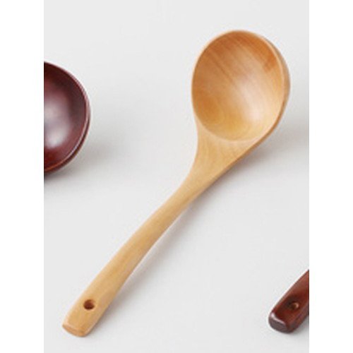 (Wood) Ladle (Medium), Clear, 2.8 x 10.2 inches (7 x 26 cm), [Earthenware Pot] [Restaurant/Commercial Use]