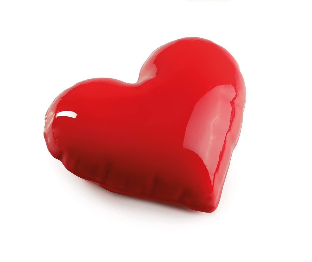 DINARA KASKO Baloon Heart silicone mold for baking with Cutter for sponge. Geometric 3D silicone mold for cake or mousse. by wor