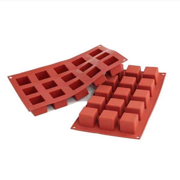 Silikomart 26.105.00.0065 Cube-Shaped Silicone Mould, Brick, 29.5 X 17.5 X 1.5 Cm