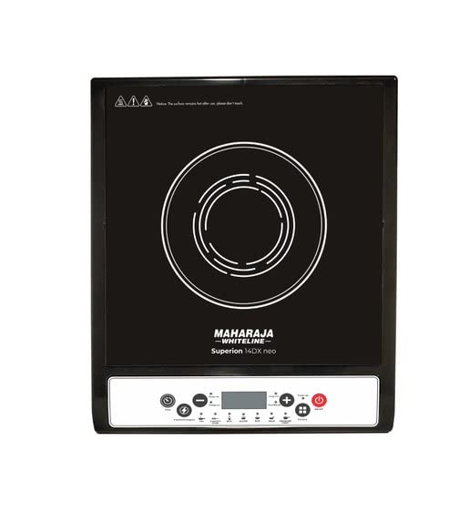 Maharaja Whiteline Superion 14 Dx Neo Induction Stove With Pan Sensor Technology With 7 Preset Indian Menus  Black, 1400W