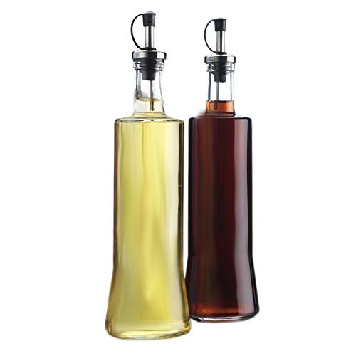 Glass Oil And Vinegar Cruet Dispenser 20Oz, Set Of 2