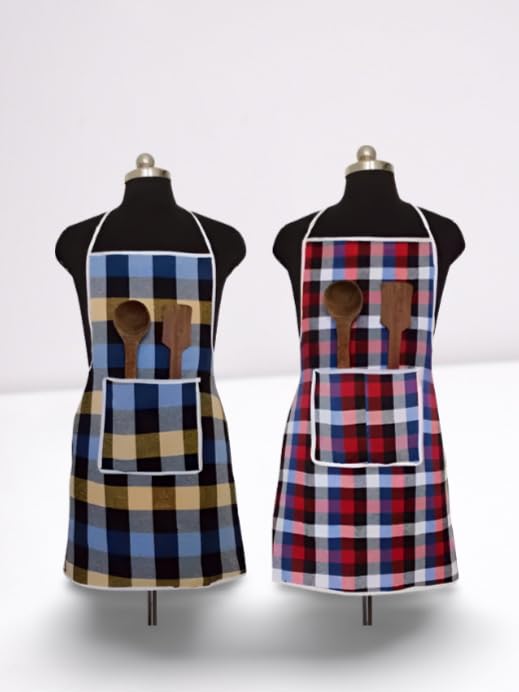 Cread Craft Multicoloured Unisex Adults Apron  Waterproof, Pvc/100% Polyester Blend, Pinafore Style With 1 Pocket  Kitchen/Co