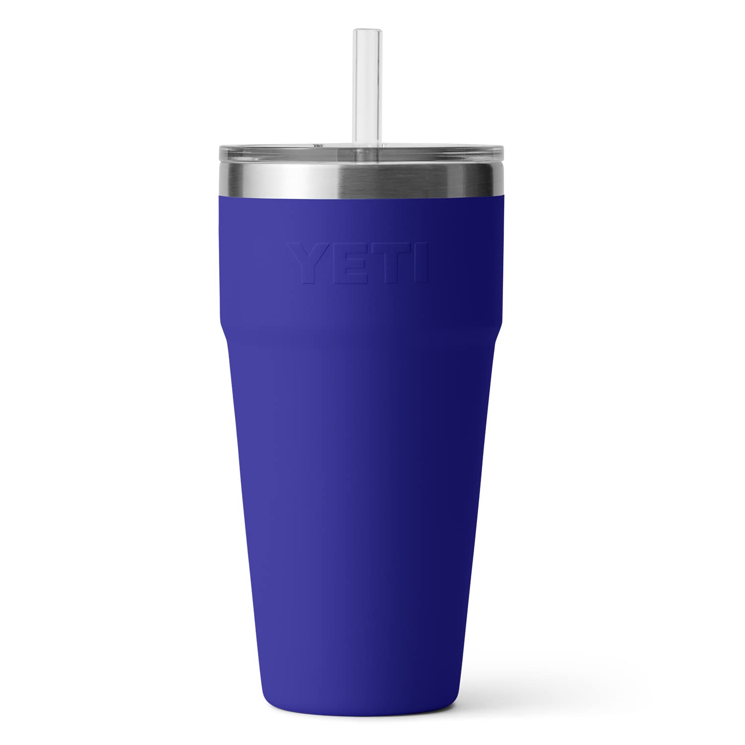 YETI Rambler 26 oz Straw Cup, Vacuum Insulated, Stainless Steel with Straw Lid, Offshore Blue