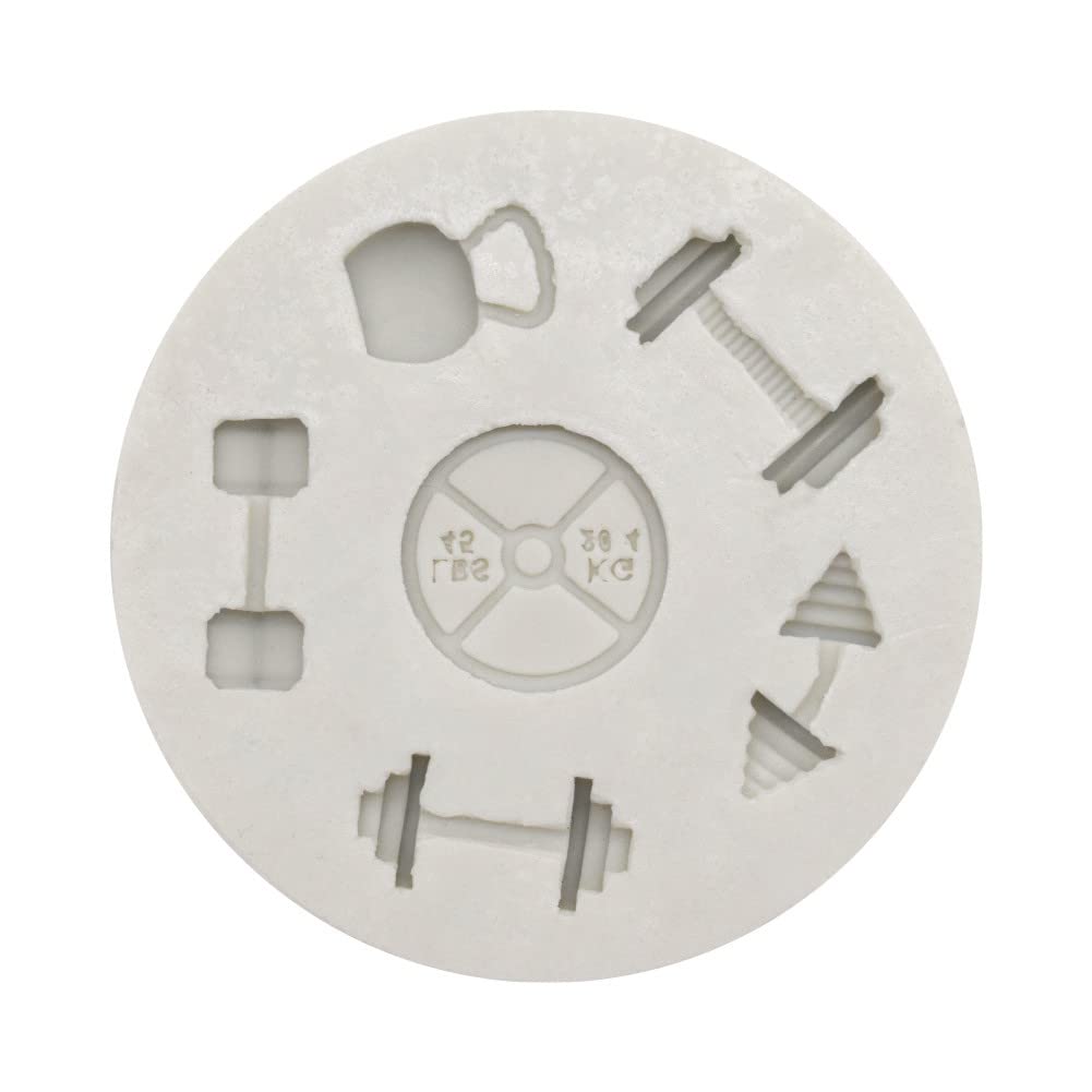 Mini Fitness Workout Equipment Dumbbell Weightlifting Silicone Molds For Fondant Candy Making Chocolate Mold Desserts Ice Cube G
