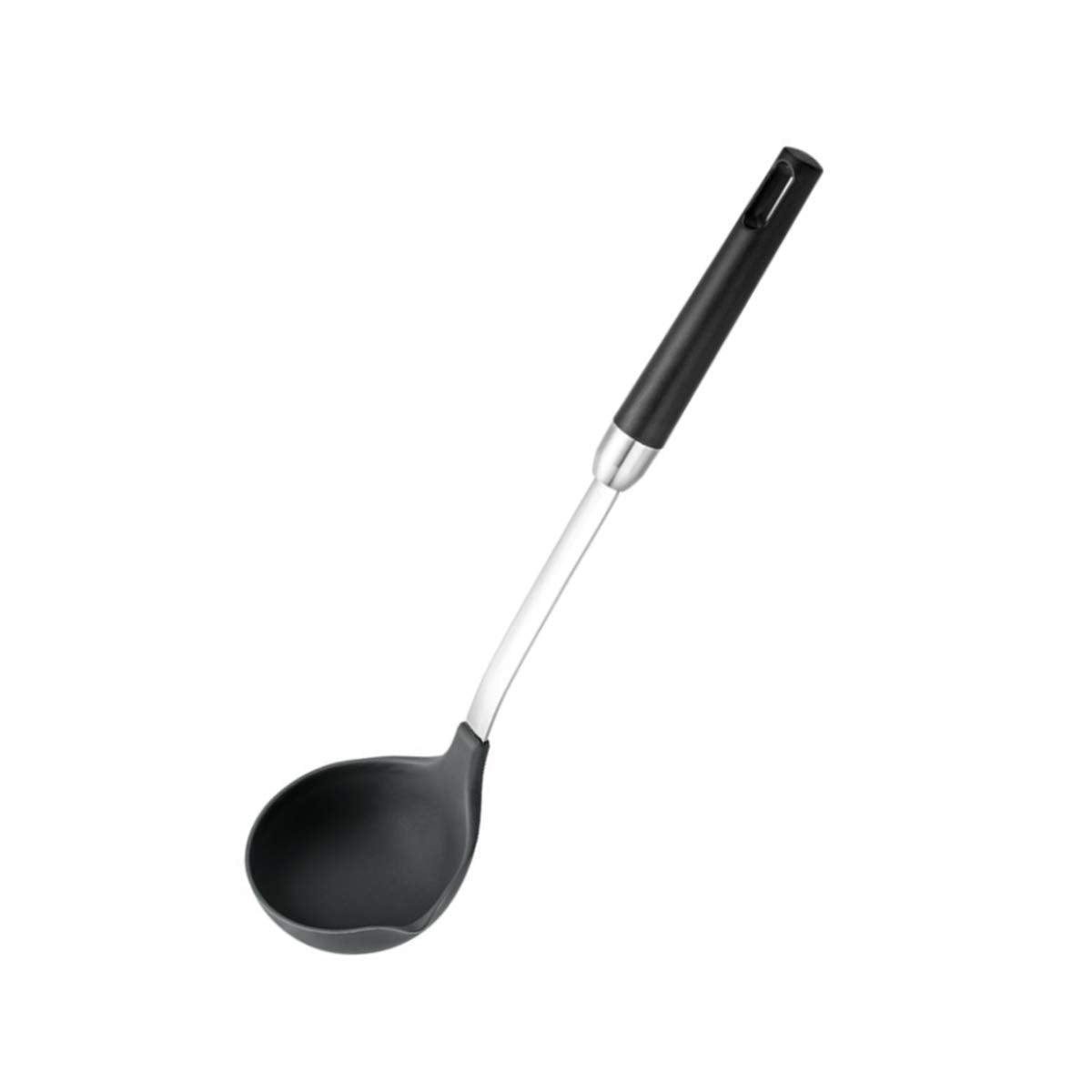 Primetan Silicone Ladle Spoon, Stainless Steel Handle Seamless & Nonstick Kitchen Ladles, BpaFree & Heat Resistant,Silicone Hea