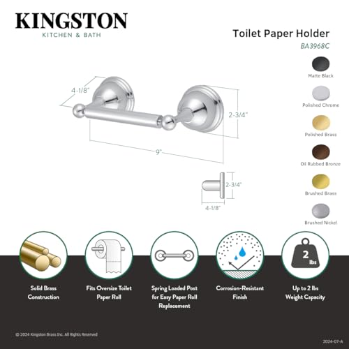 Kingston Brass BA3968PB Restoration Toilet Paper Holder  Polished Brass