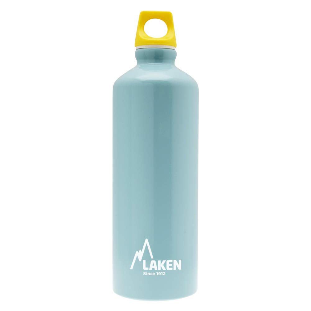 Laken Futura Aluminum Water Bottle - Narrow Mouth, Screw Cap with Loop - Leak-Proof, BPA Free, Made in Spain - 25oz, Light Blue