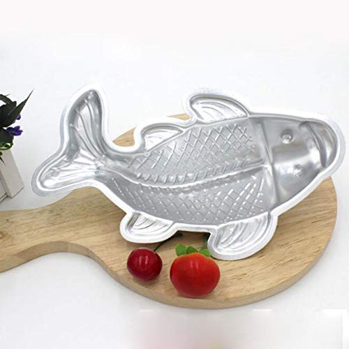 Fish-Shaped Cake, Koi Fish Cake Mold, 3D Aluminum Alloy Cake Mold (9 Inches)