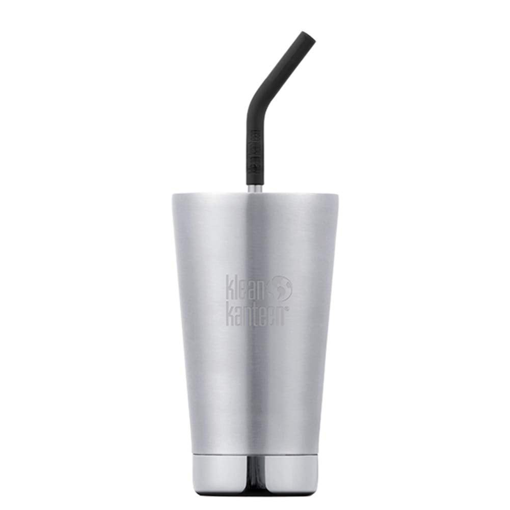 Klean Kanteen 19322079015016 Insulated Tumbler with Straw, Stainless Steel, 16 oz, 16.3 fl oz (473 ml)