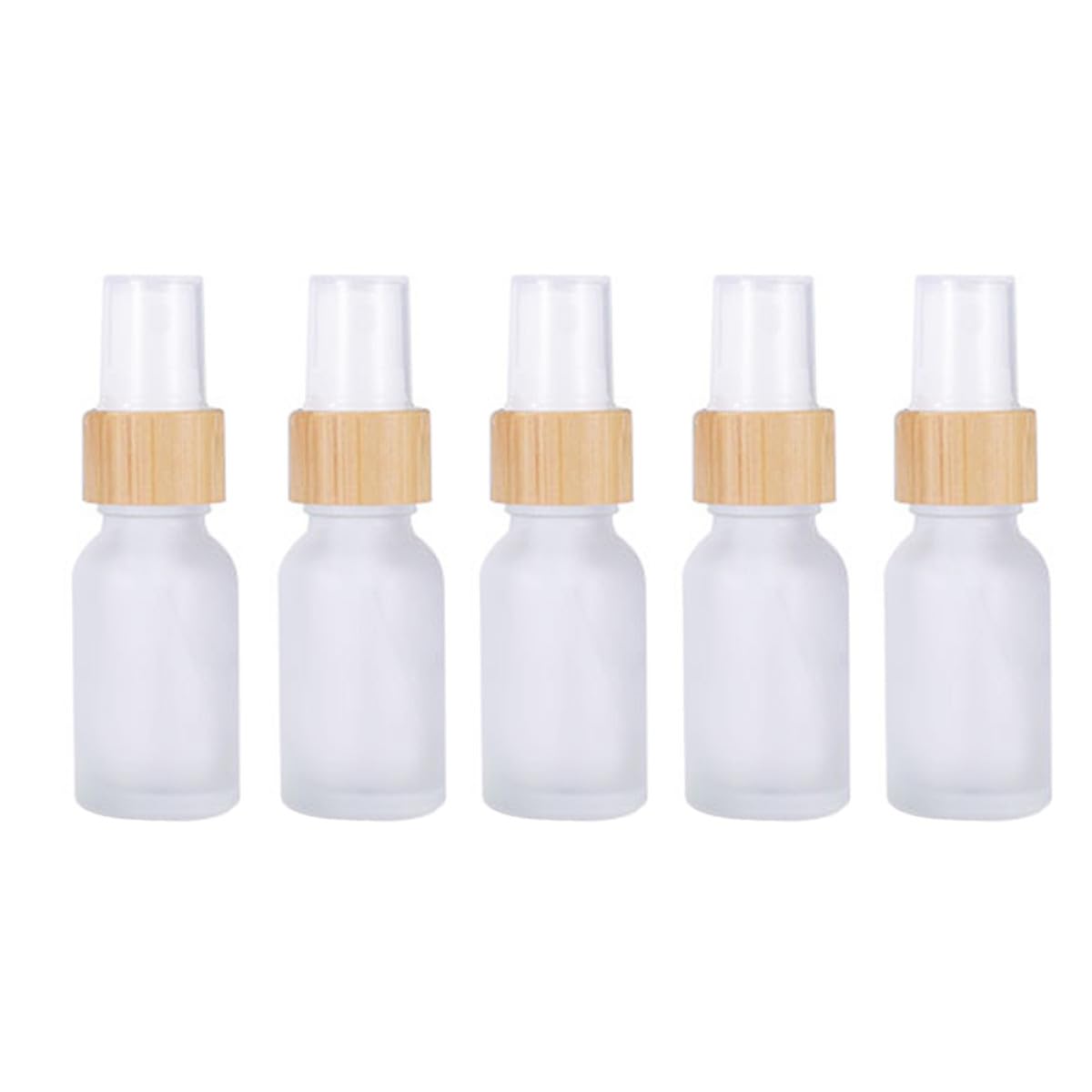OSOLADY 5pcs 15Ml Wood Spray Bottles Refillable Travel Perfume Spray Bottles Small Empty Atomizer Containers for Essential Oils 