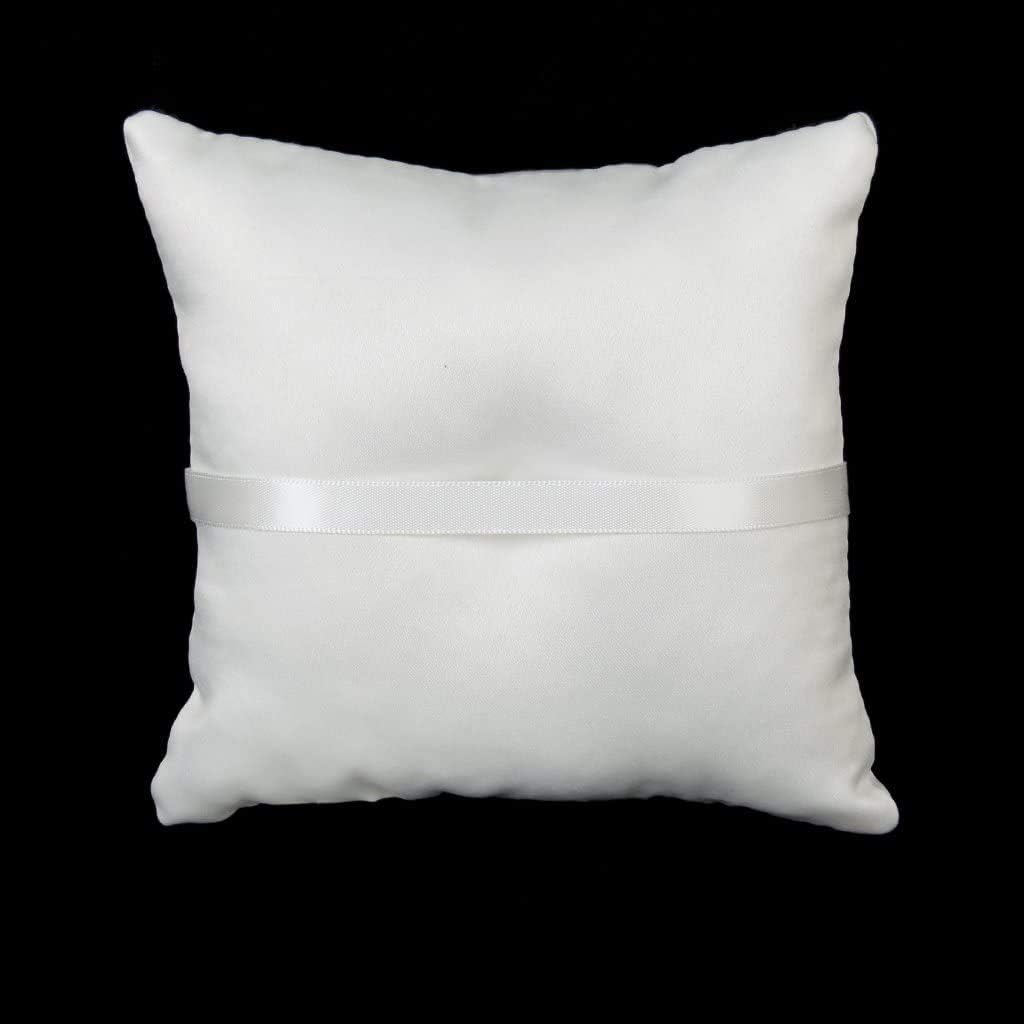 Taotenish Wedding Ring Pillow Flower Girl Basket Set White Satin Ring Bearer Pillow Flower Girl Basket For Wedding Party Supplie