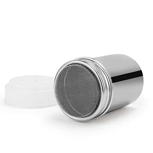 Stainless Steel Chocolate Shaker Icing Sugar Powder Cocoa Flour Coffee Sifter Cooking Tools Lid Chocolate Shaker Cocoa Flour Cho