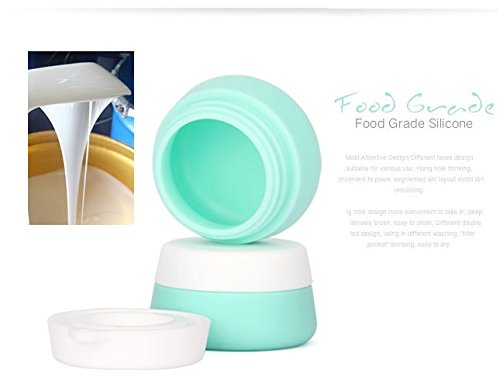 Bluesunshine Silicone Cosmetic Containers Cream Jar With Sealed Lids, 3 Pieces - Food Grade Silicone - Bpa Free - Great For Trav