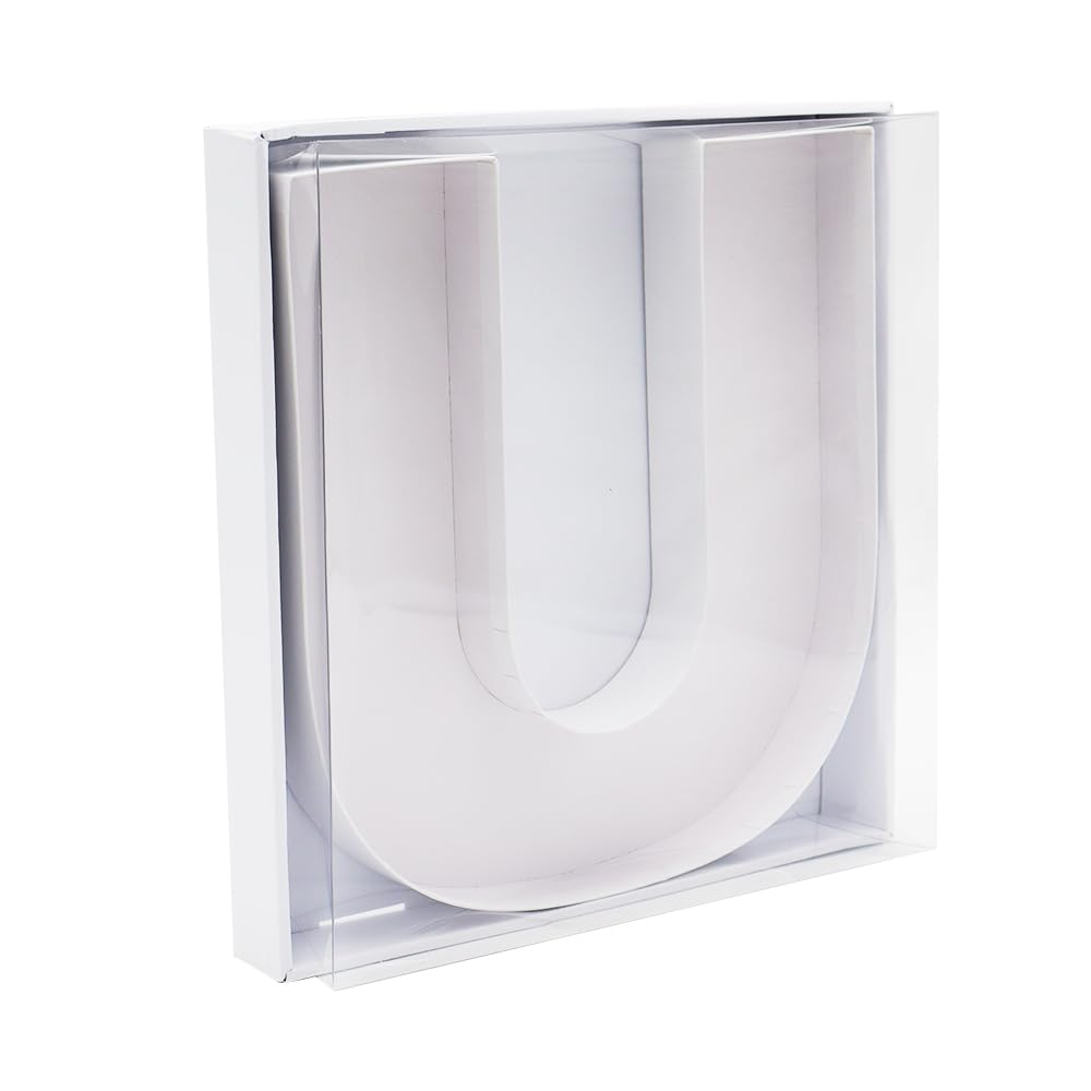 SHENGHE 12 Fillable Cardboard Letter Charcuterie Gift Cupcake Box With Cover Sweets Packaging (U)