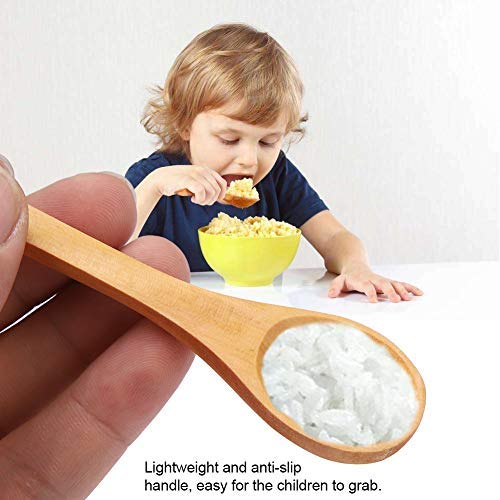 30Pcs Wooden Spoons For Cooking Dishwasher Healthy Mini Spoon Eating Kitchen Condiment Tools Ice Cream Sugar Honey Coffee Teaspo