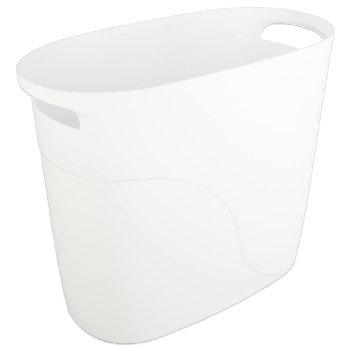 Jiatua Plastic Small Trash Can Slim Waste Basket With Handles 3.2 Gallon Narrow Garbage Container Bin For Bathroom, Bedroom, Kit