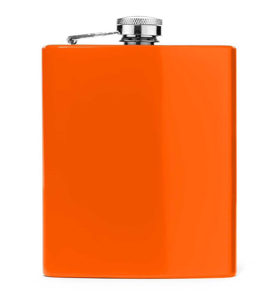 Orange 7oz Stainless Steel Hip Flask