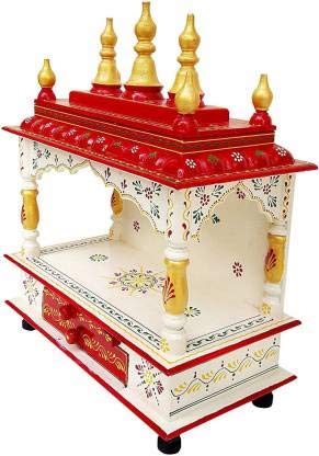 Kamdhenu Art And Craft Wooden Temple/Home Temple/Pooja Mandir/Pooja Mandap/Temple (10)