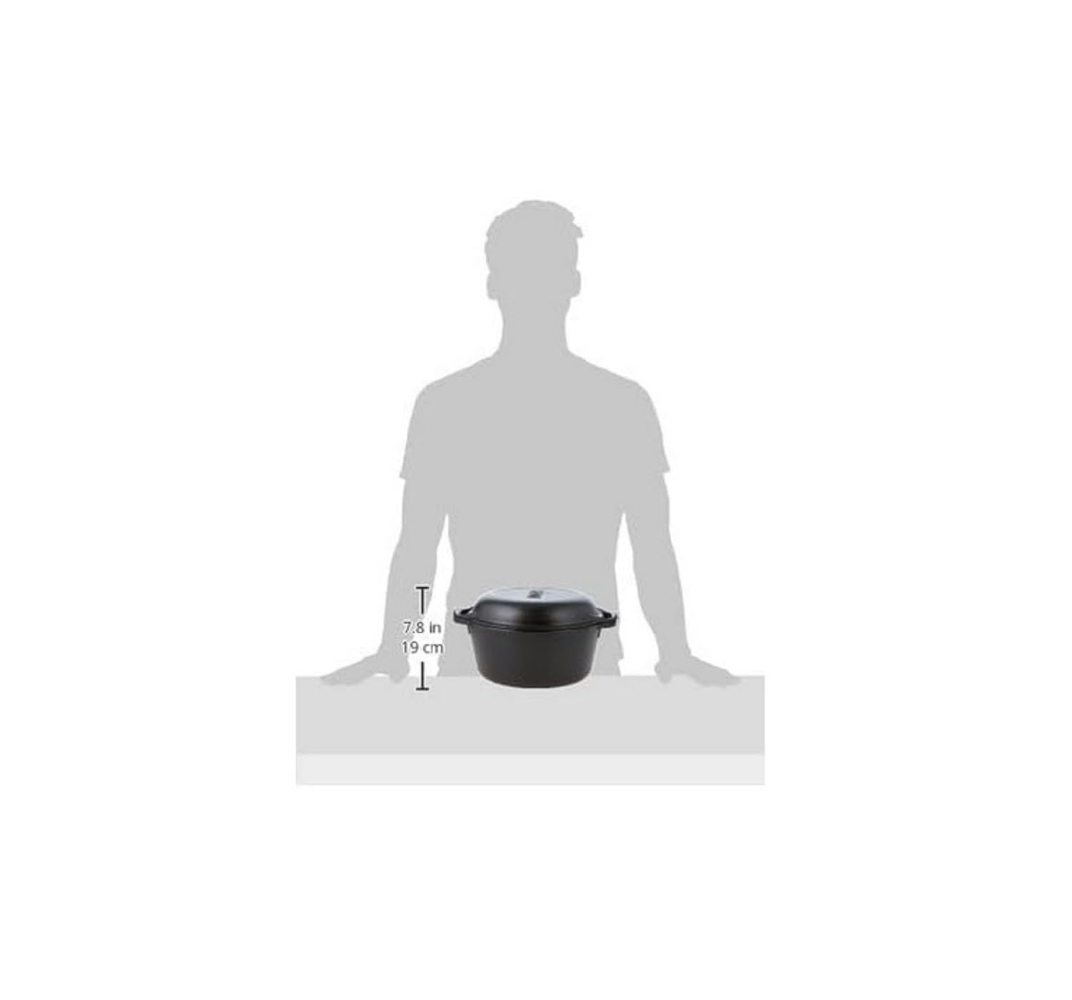 Lodge Cast Iron Serving Pot Cast Iron Double Dutch Oven, 5-Quart