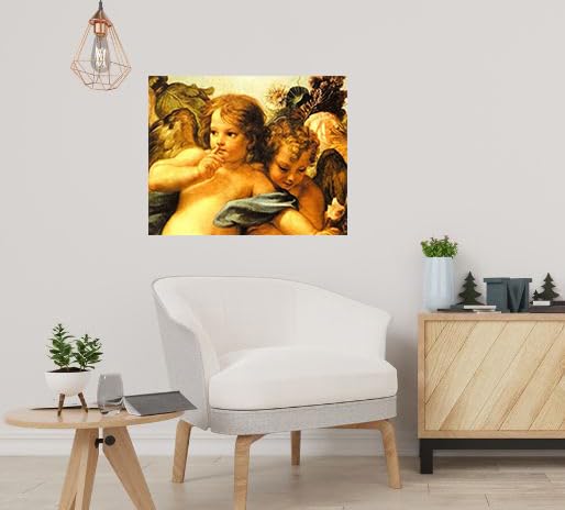 Little Angels Wall Decor Cherubini Picture Sistine Madonna Raphael Art Print Poster (16X20)