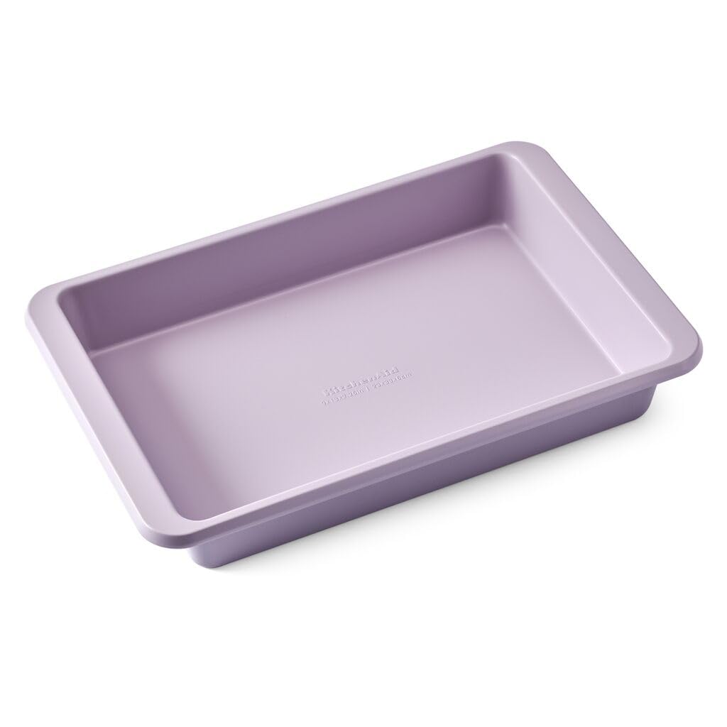 KitchenAid 9 x 13In Nonstick Aluminized Steel Cake Pan, Dishwasher Safe, Wildflower