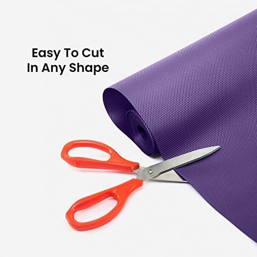 ElastPro (45cmX3m) Purple Food Grade EVA Anti Slip MatSheet for Fridge, Kitchen, Drawer, Shelf Liner, Table (Diamond Texture, Pu