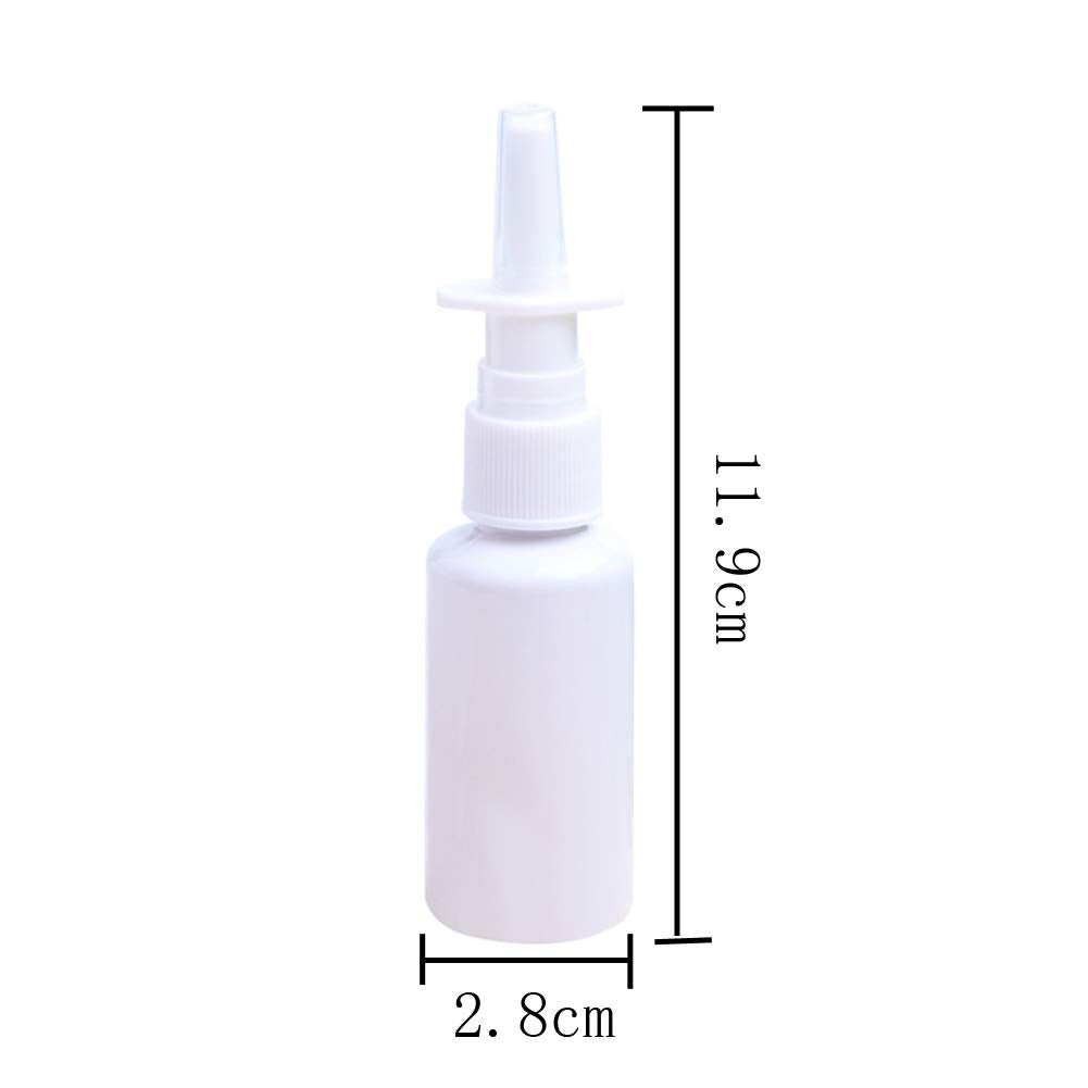 12 Pieces 30 Ml Empty Plastic Nasal Spray Bottles Refillable Plastic Nasal Spray Bottles Pump Sprayer Mist Nose Spray Refillable