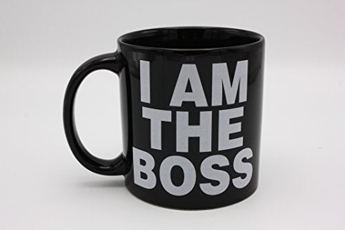 Island Dogs Giant I Am The Boss Mug, Black