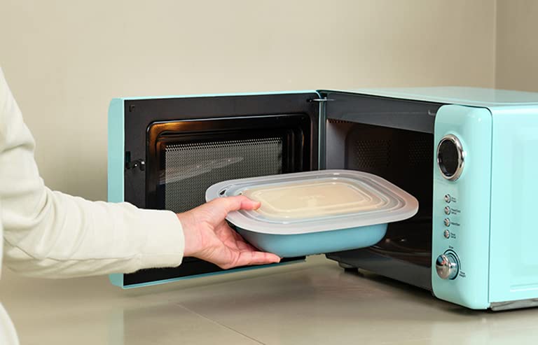 Mepal - Multi Bowl Cirqula Rectangular 3-Part - Food Storage Box With Lid - Airtight Storage Box For Fridge And Microwave - 500