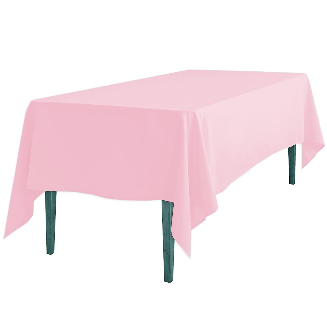 Linentablecloth 60 X 102-Inch Rectangular Polyester Tablecloth Pink