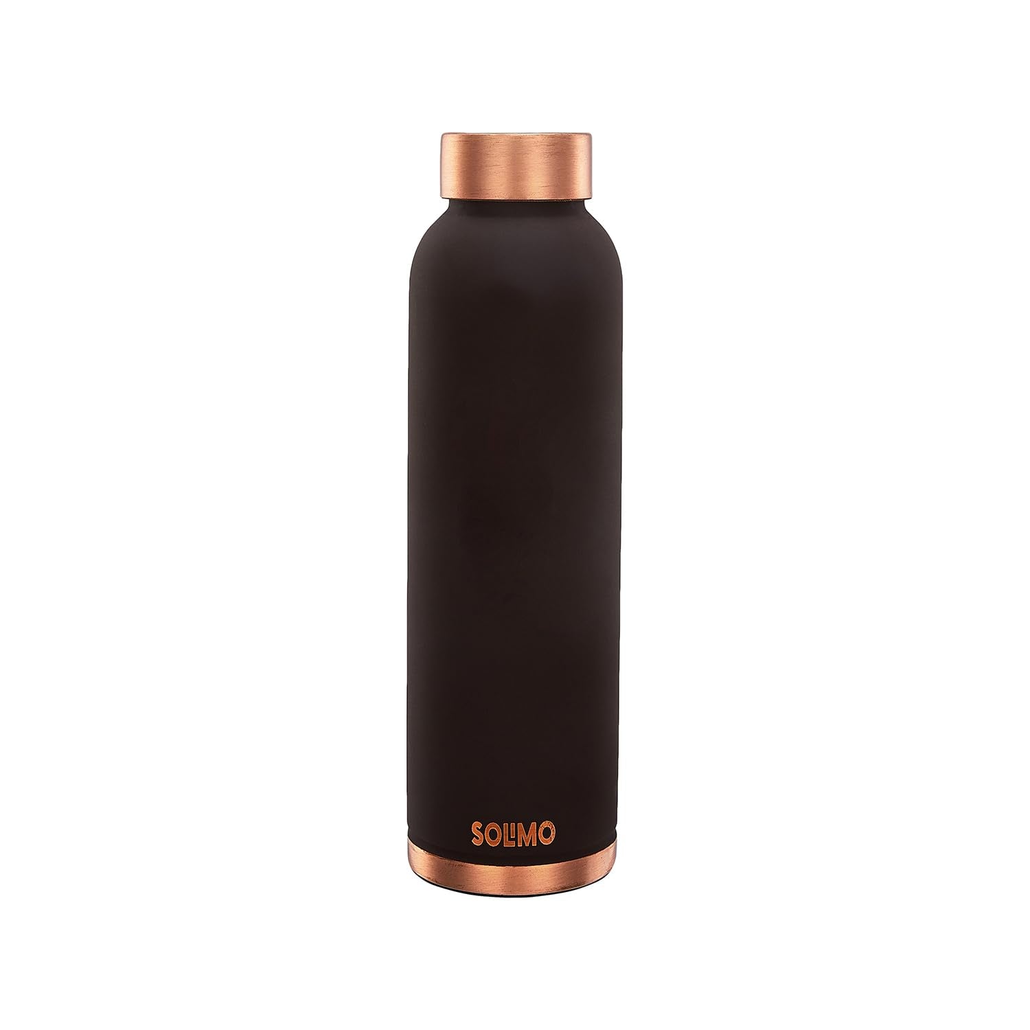 Amazon Brand - Solimo Copper Leak-Proof Powder Coating Bottles | 950 Ml | Pure Copper | Coca Cola Color | Daily Wellness Bottle