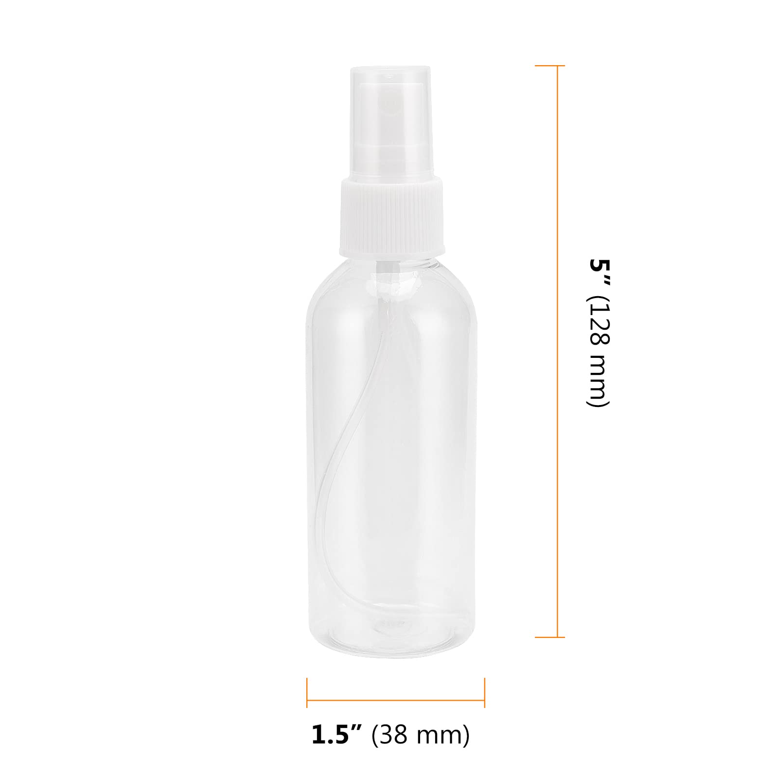 Seunmuk 40 Pack 2.7Oz/80Ml Spray Bottles With Pump Spray Cap, Clear Fine Mist Empty Plastic Spray Bottles, Travel Size Refillabl