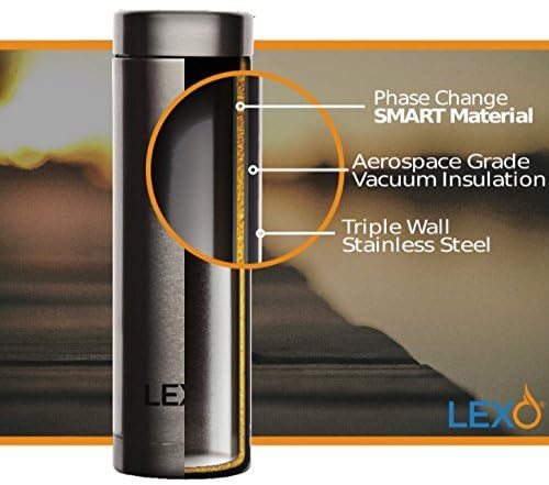 Lexo Temperature Regulating Smart Travel Mug - Flip Top Lid (White, 16 Oz)