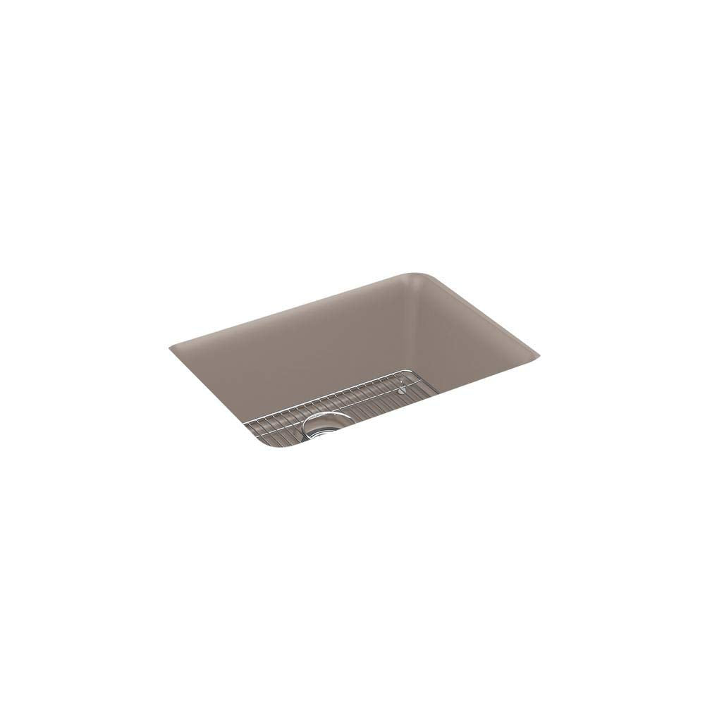 Kohler 28001-CM3 Cairn 24-1/2 undermount single-bowl kitchen sink, Matte Taupe