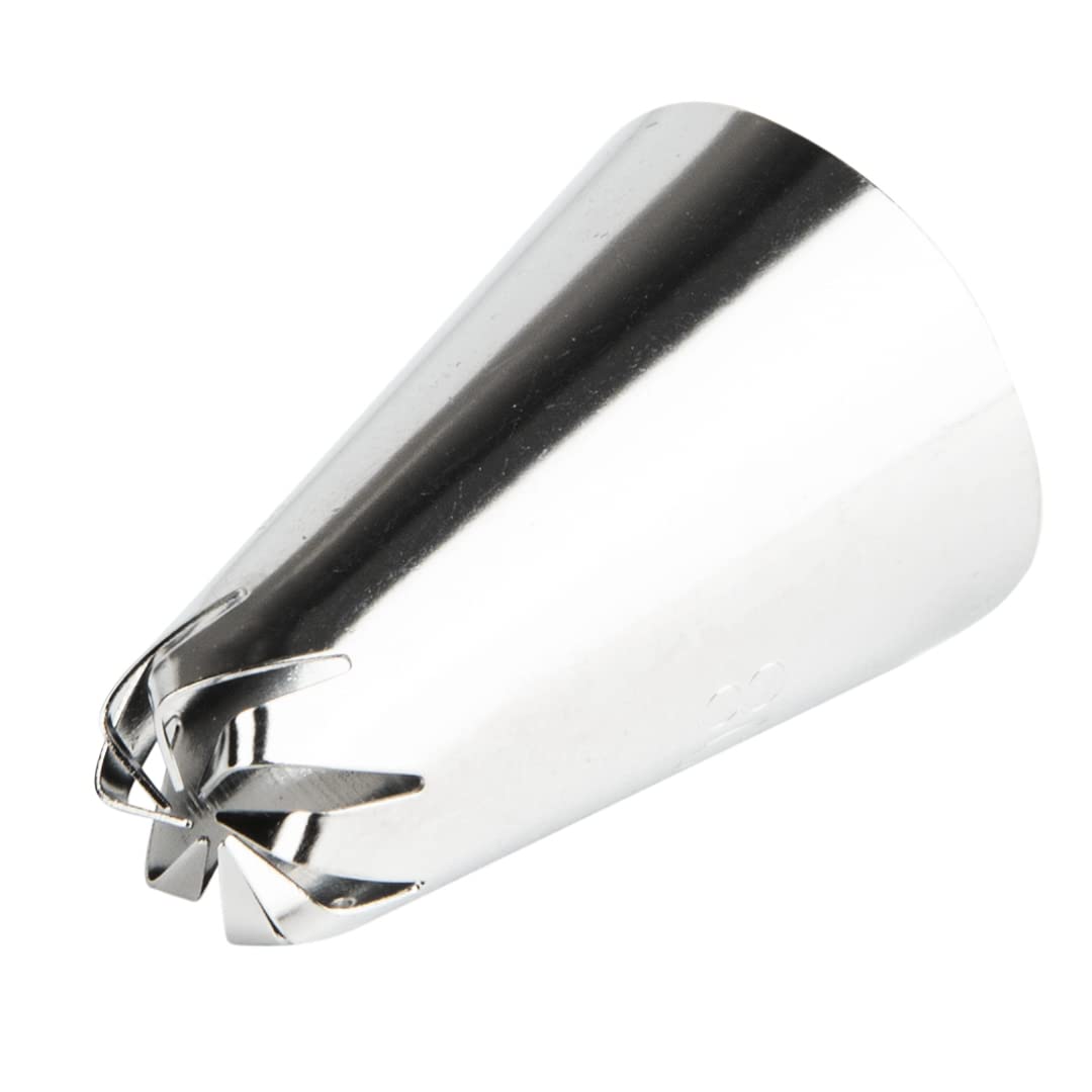 Restaurantware Pastry Tek Piping Tip 1 Reusable Drop Flower Icing Tip - #108 Dent-Resistant Stainless Steel Pastry Tip Dishwashe