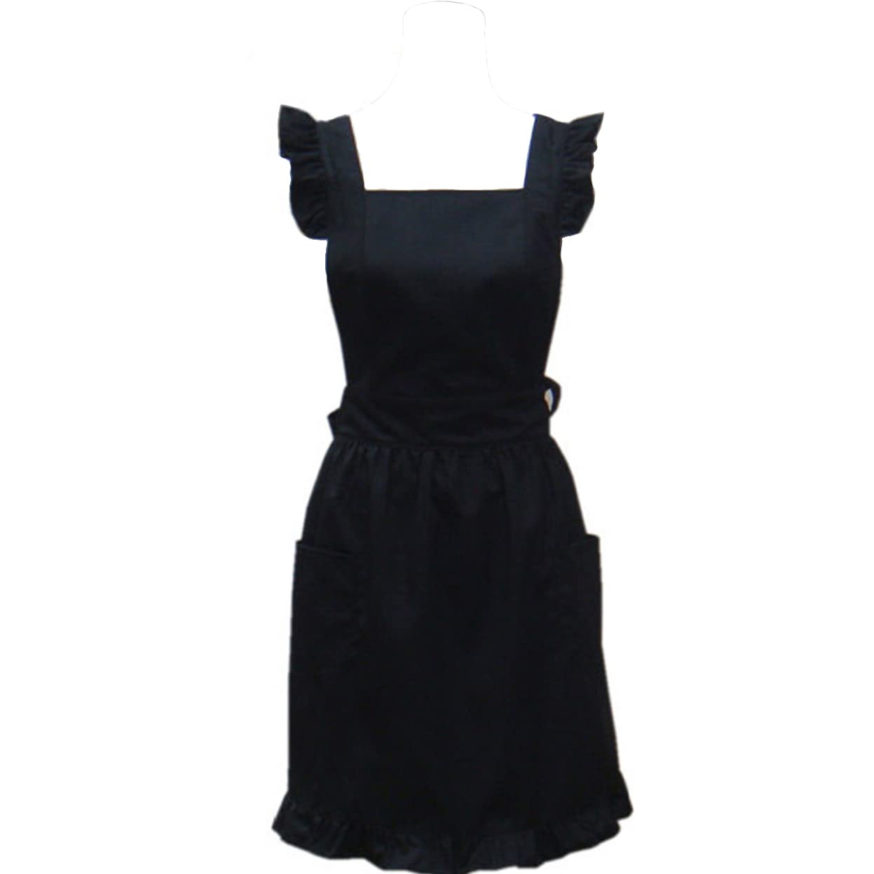 Hyzrz Lovely Retro Ladys Aprons For Women Girls Cake Kitchen Fashion Cooking Apron Chic With Pockets For Gift Chic 100% Cotton (