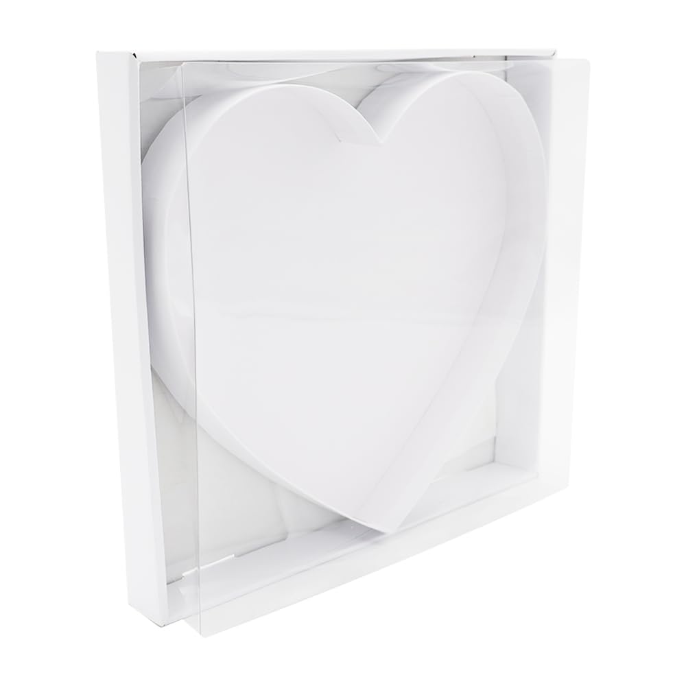 SHENGHE 12 Fillable Cardboard Letter Charcuterie Gift Cupcake Box With Cover Sweets Packaging (Heart)