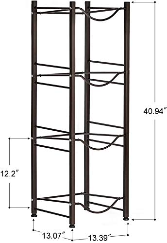 5 Gallon Water Jug Holder Water Bottle Storage Rack  4 tier water cooler jug rack  5 gallon water jug stand  5 Gallon Water Bottle Holder(4 Tier  Dark Brown)