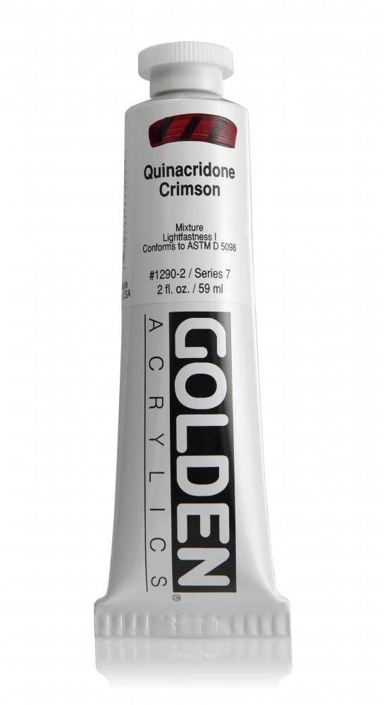 Golden Heavy Body Acrylic Paint, 2-Ounce, Quinacridone Crimson
